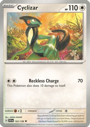 Cyclizar 163/198  - Reverse Holofoil SV01 Scarlet & Violet Base Set - Uncommon