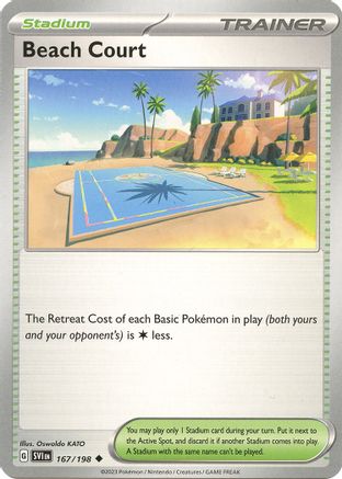 Beach Court 167  - Reverse Holofoil SV01 Scarlet & Violet Base Set - Uncommon