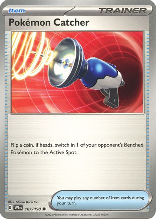 Pokemon Catcher 187  - Reverse Holofoil SV01 Scarlet & Violet Base Set - Common