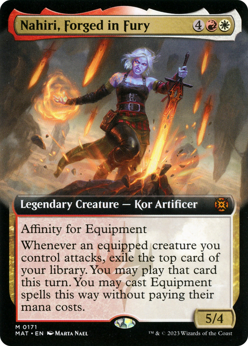 Nahiri, Forged in Fury (Extended Art) (MAT-171) - March of the Machine: The Aftermath: (Extended Art)