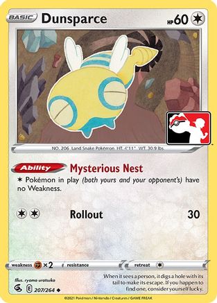 Dunsparce  Prize Pack Series Cards - Uncommon