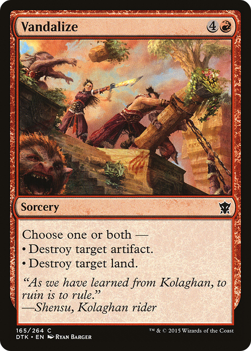 Vandalize (DTK-165) - Dragons of Tarkir