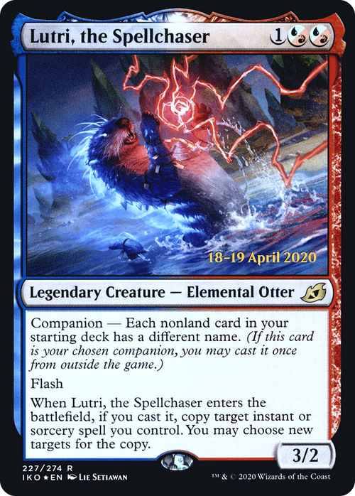 Lutri, the Spellchaser (PRE-227S) - Ikoria: Lair of Behemoths Promos: (companion) Foil