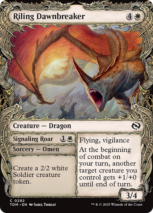 Riling Dawnbreaker (Showcase) (TDM-292) - Tarkir: Dragonstorm: (Showcase) Foil