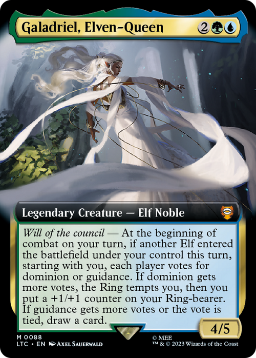 Galadriel, Elven-Queen (Extended Art) (LTC-088) - Tales of Middle-earth Commander: (Extended Art) Foil