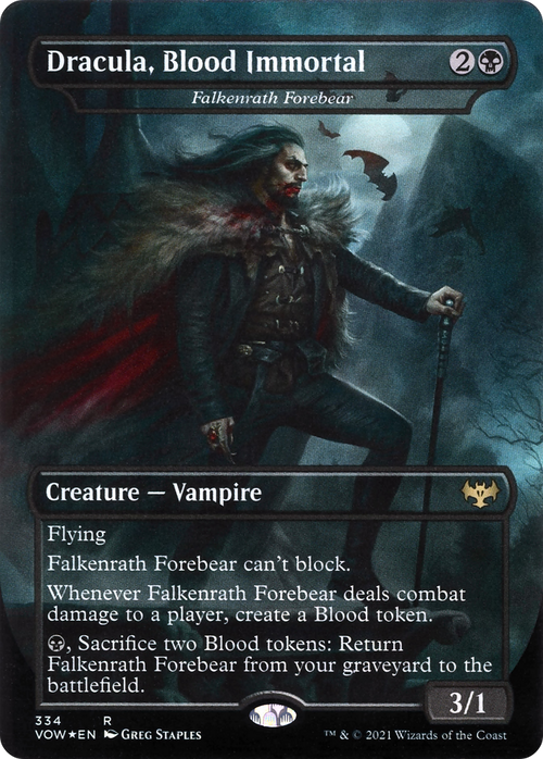 Dracula, Blood Immortal - Falkenrath Forebear (VOW-334) - Innistrad: Crimson Vow / Dracula, Blood Immortal (Borderless)