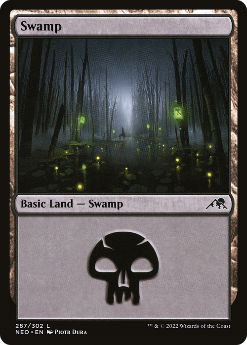 Swamp (287) (NEO-287) - Kamigawa: Neon Dynasty Foil