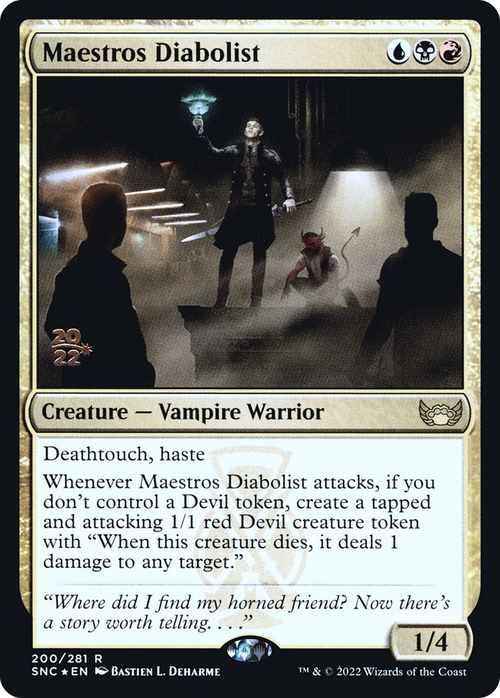 Maestros Diabolist (PRE-200) - Streets of New Capenna Promos Foil