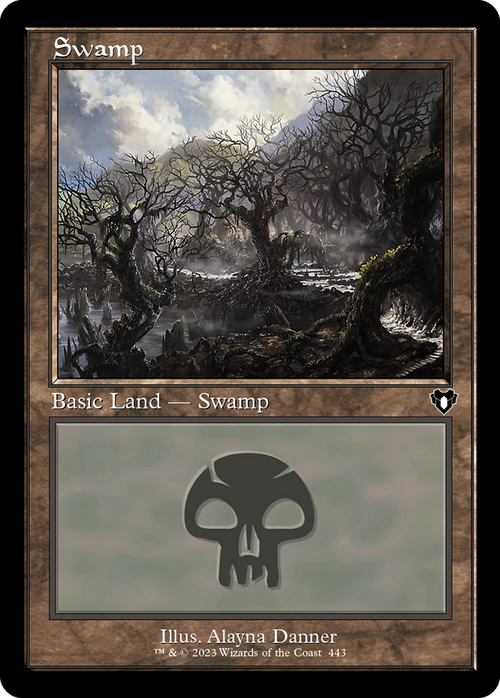 Swamp (443) (Retro Frame) (CMM-443) - Commander Masters Foil