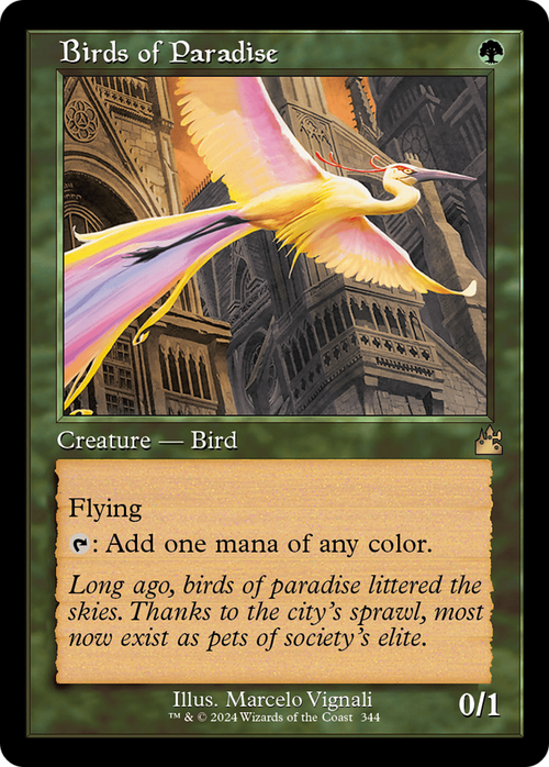 Birds of Paradise (Retro Frame) (RVR-344) - Ravnica Remastered Foil
