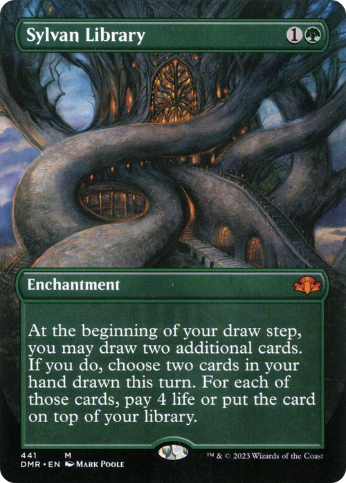 Sylvan Library (Borderless) (DMR-441) - Dominaria Remastered