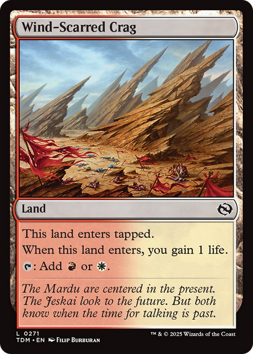 Wind-Scarred Crag (TDM-271) - Tarkir: Dragonstorm Foil