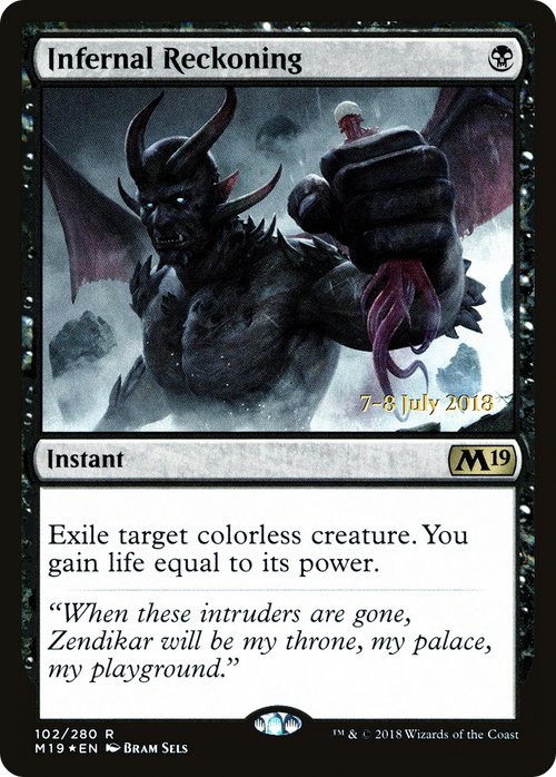 Infernal Reckoning (PRE-102S) - Core Set 2019 Promos Foil