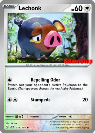Lechonk (GameStop Promo) 154/198  - Reverse Holofoil Miscellaneous Cards & Products - Promo
