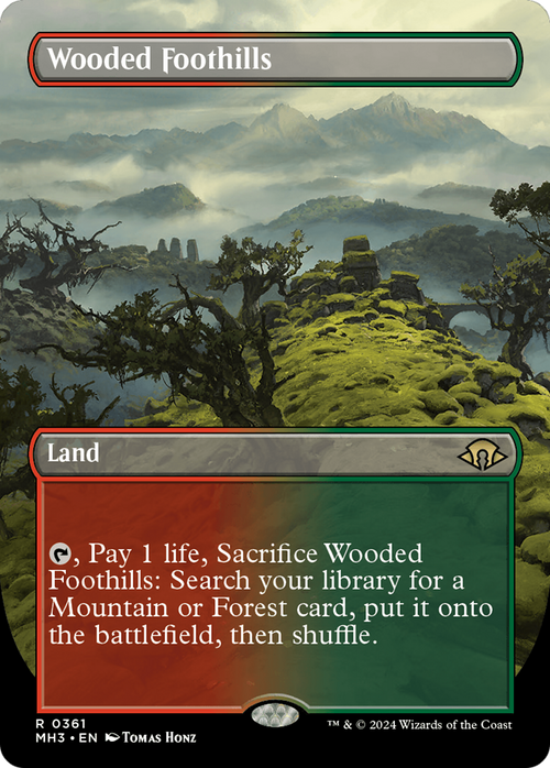 Wooded Foothills (Borderless) (MH3-361) - Modern Horizons 3