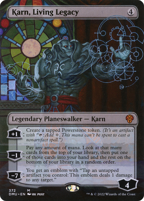 Karn, Living Legacy (Borderless) (DMU-372) - Dominaria United Foil