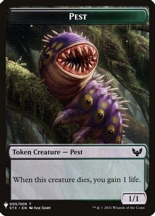 Pest // Emblem - Lukka, Wayward Bonder Double-Sided Token (LIST-5 // 8) - The List Reprints