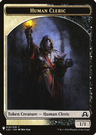 Human Cleric // Emblem - Arlinn, Embraced by the Moon Double-Sided Token (LIST-10 // 18) - The List Reprints