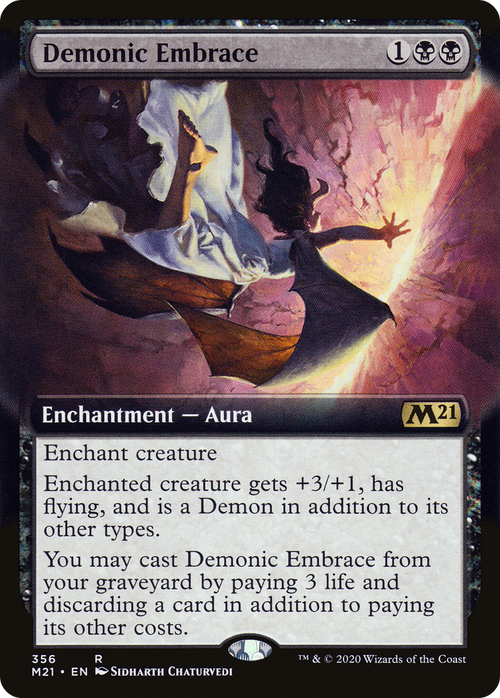 Demonic Embrace (Extended Art) (M21-356) - Core Set 2021: (Extended Art) Foil