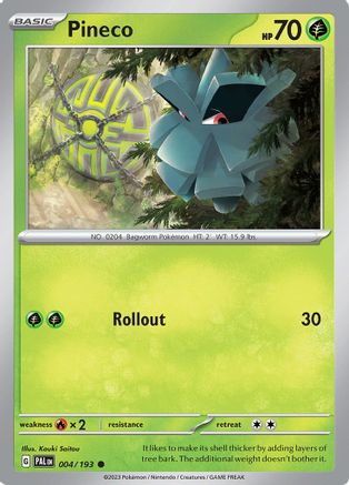 Pineco 004  - Reverse Holofoil SV02 Paldea Evolved - Common