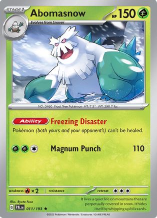Abomasnow 011  - Holofoil SV02 Paldea Evolved - Rare