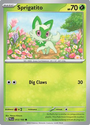 Sprigatito 013/193  SV02 Paldea Evolved - Common