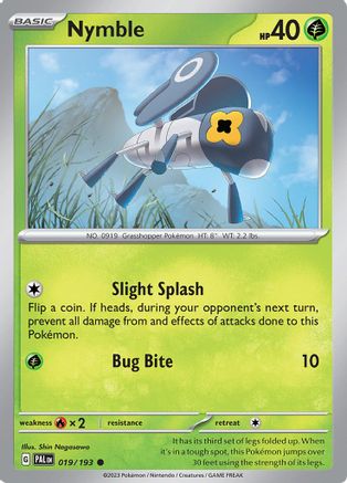 Nymble 019/193  - Reverse Holofoil SV02 Paldea Evolved - Common