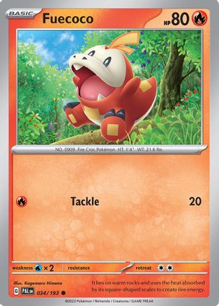 Fuecoco 034/193  - Reverse Holofoil SV02 Paldea Evolved - Common