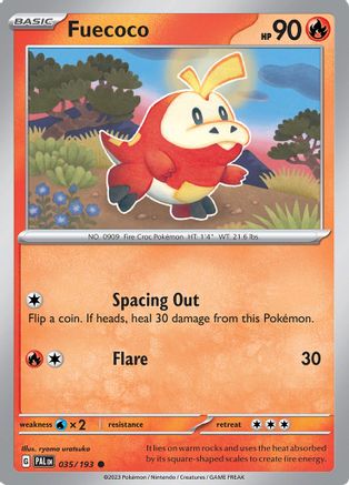 Fuecoco 035/193  - Reverse Holofoil SV02 Paldea Evolved - Common