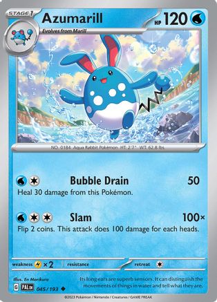 Azumarill 045  SV02 Paldea Evolved - Uncommon