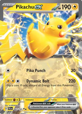 Pikachu ex 063  - Holofoil SV02 Paldea Evolved - Double Rare