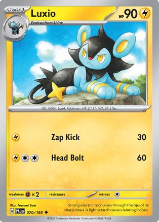 Luxio 070  - Reverse Holofoil SV02 Paldea Evolved - Uncommon