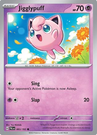 Jigglypuff 083  - Reverse Holofoil SV02 Paldea Evolved - Common