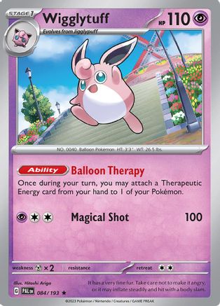 Wigglytuff 084  - Reverse Holofoil SV02 Paldea Evolved - Rare