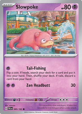 Slowpoke 085  - Reverse Holofoil SV02 Paldea Evolved - Common