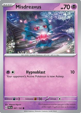 Misdreavus 087  SV02 Paldea Evolved - Common