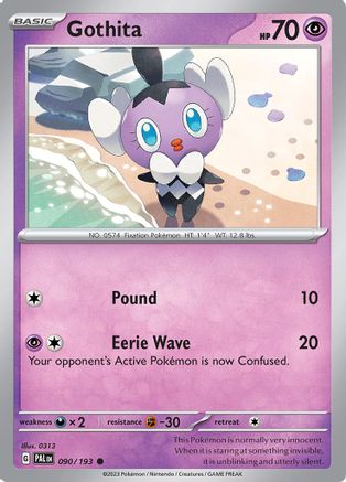 Gothita 090  - Reverse Holofoil SV02 Paldea Evolved - Common