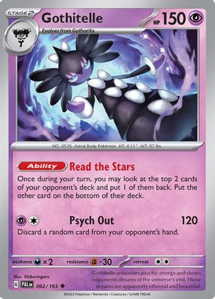 Gothitelle 092  SV02 Paldea Evolved - Uncommon