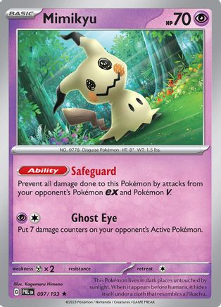 Mimikyu 097  - Reverse Holofoil SV02 Paldea Evolved - Rare