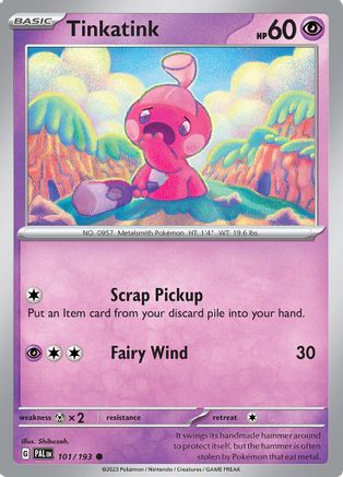 Tinkatink 101/193  - Reverse Holofoil SV02 Paldea Evolved - Common
