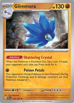 Glimmora 126  - Reverse Holofoil SV02 Paldea Evolved - Rare