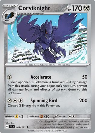 Corviknight 148  SV02 Paldea Evolved - Uncommon