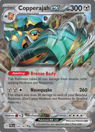 Copperajah ex 150  - Holofoil SV02 Paldea Evolved - Double Rare