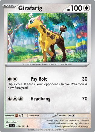 Girafarig 154  SV02 Paldea Evolved - Common