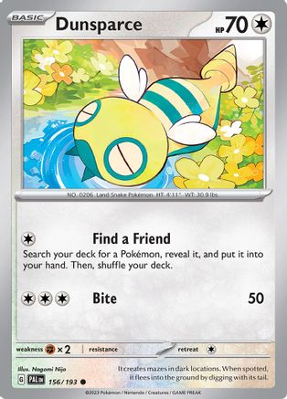 Dunsparce 156  SV02 Paldea Evolved - Common