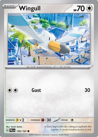 Wingull 158  - Reverse Holofoil SV02 Paldea Evolved - Common