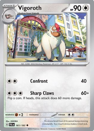Vigoroth 161  - Reverse Holofoil SV02 Paldea Evolved - Uncommon