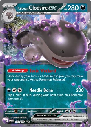 Paldean Clodsire ex 130  - Holofoil SV02 Paldea Evolved - Double Rare