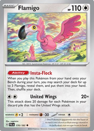 Flamigo 170  - Reverse Holofoil SV02 Paldea Evolved - Uncommon