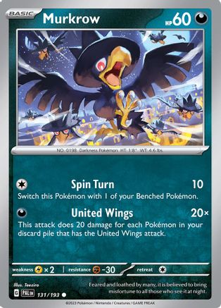 Murkrow 131  SV02 Paldea Evolved - Common